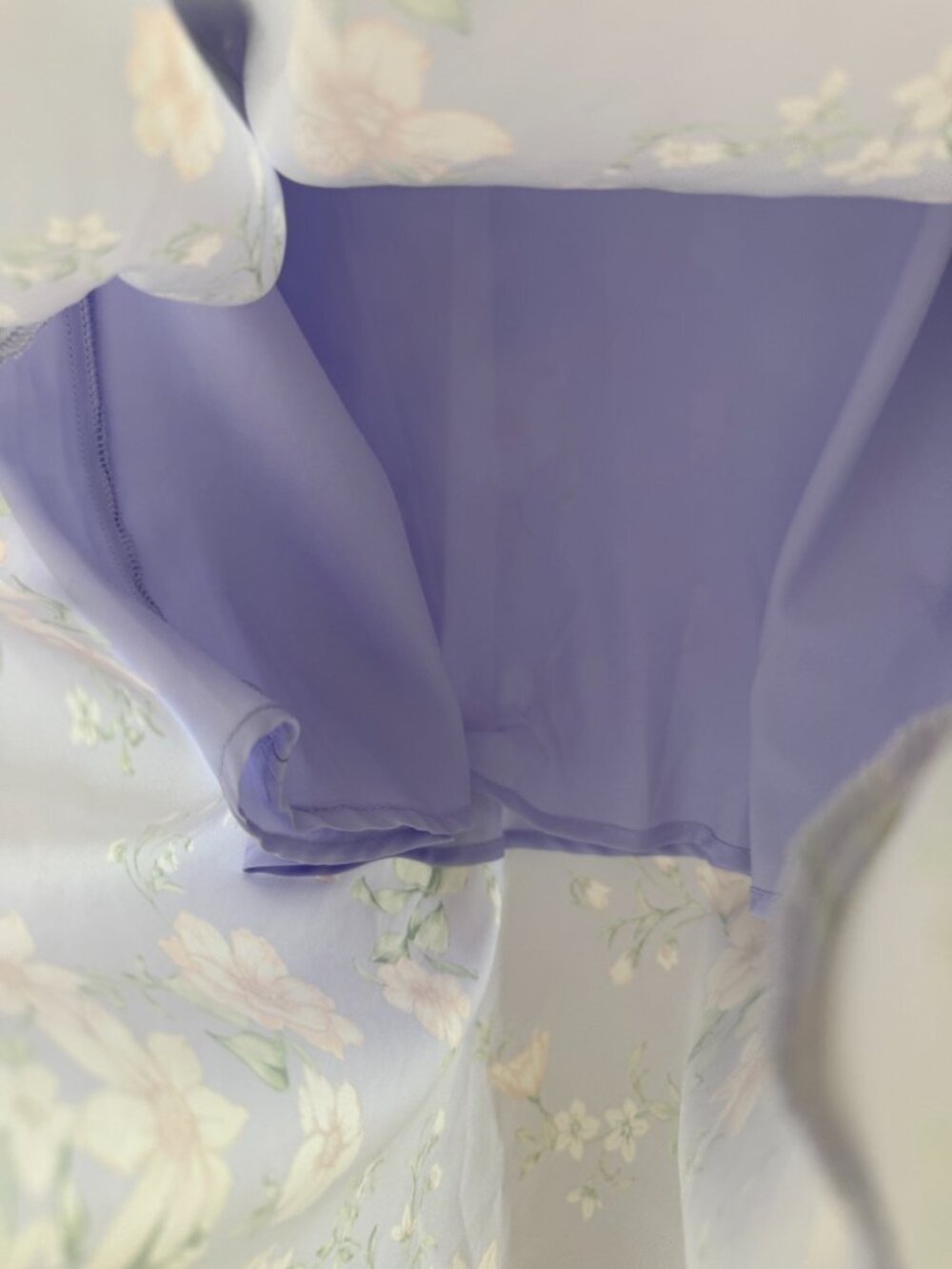 Altar'd State Blythe Floral Satin Slip Dress Lavender Purple Medium Garden Party - Picture 8 of 10